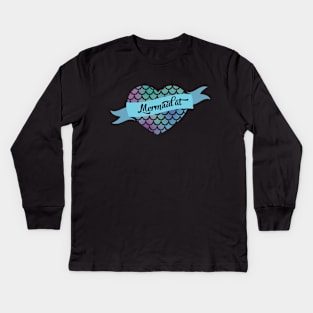 Mermaid at heart Kids Long Sleeve T-Shirt